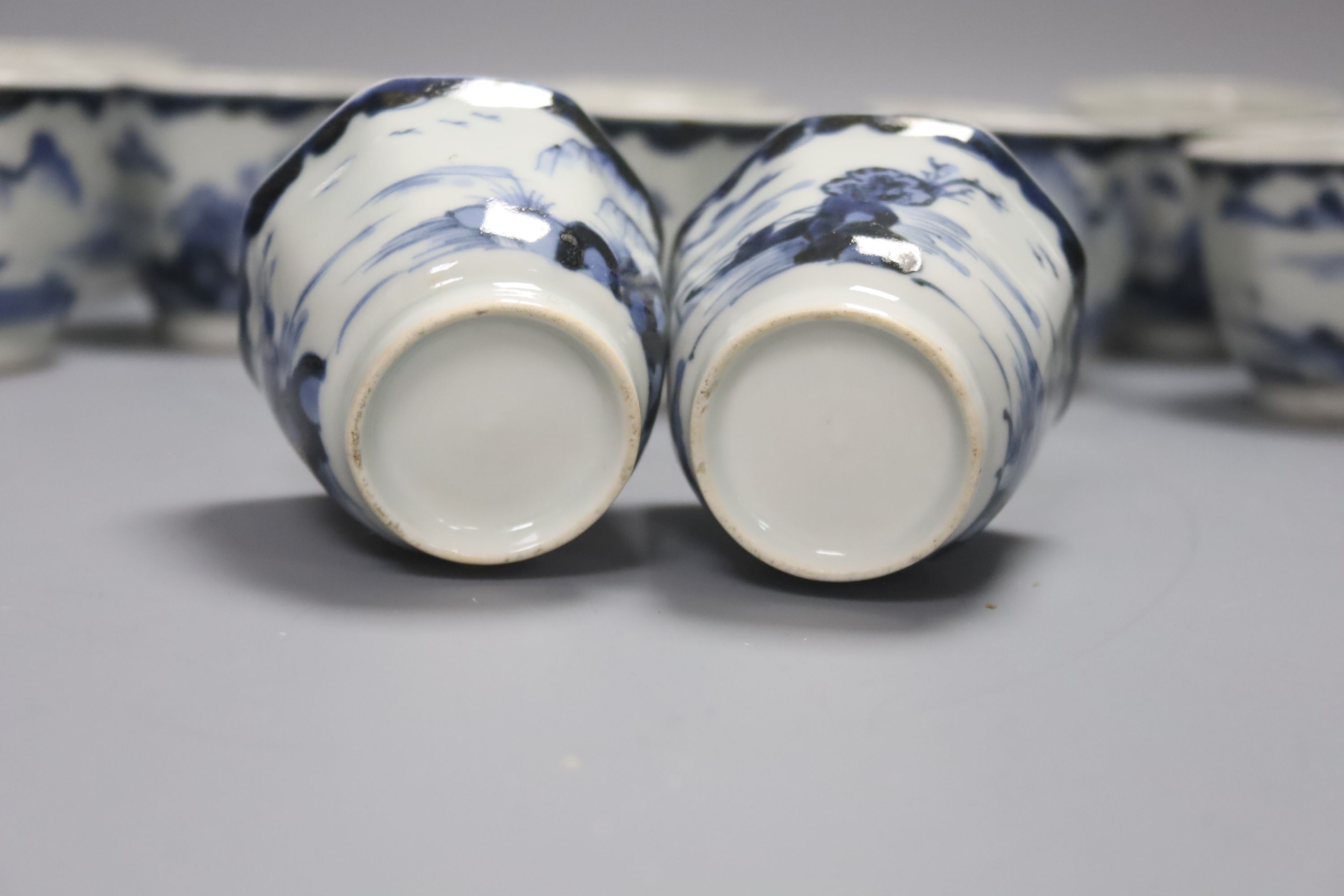 A set of ten Arita porcelain cups